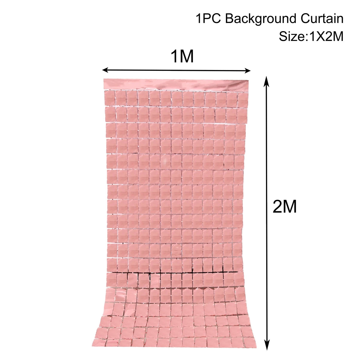 2M Birthday Party Decoration Sequin Backdrop Curtain