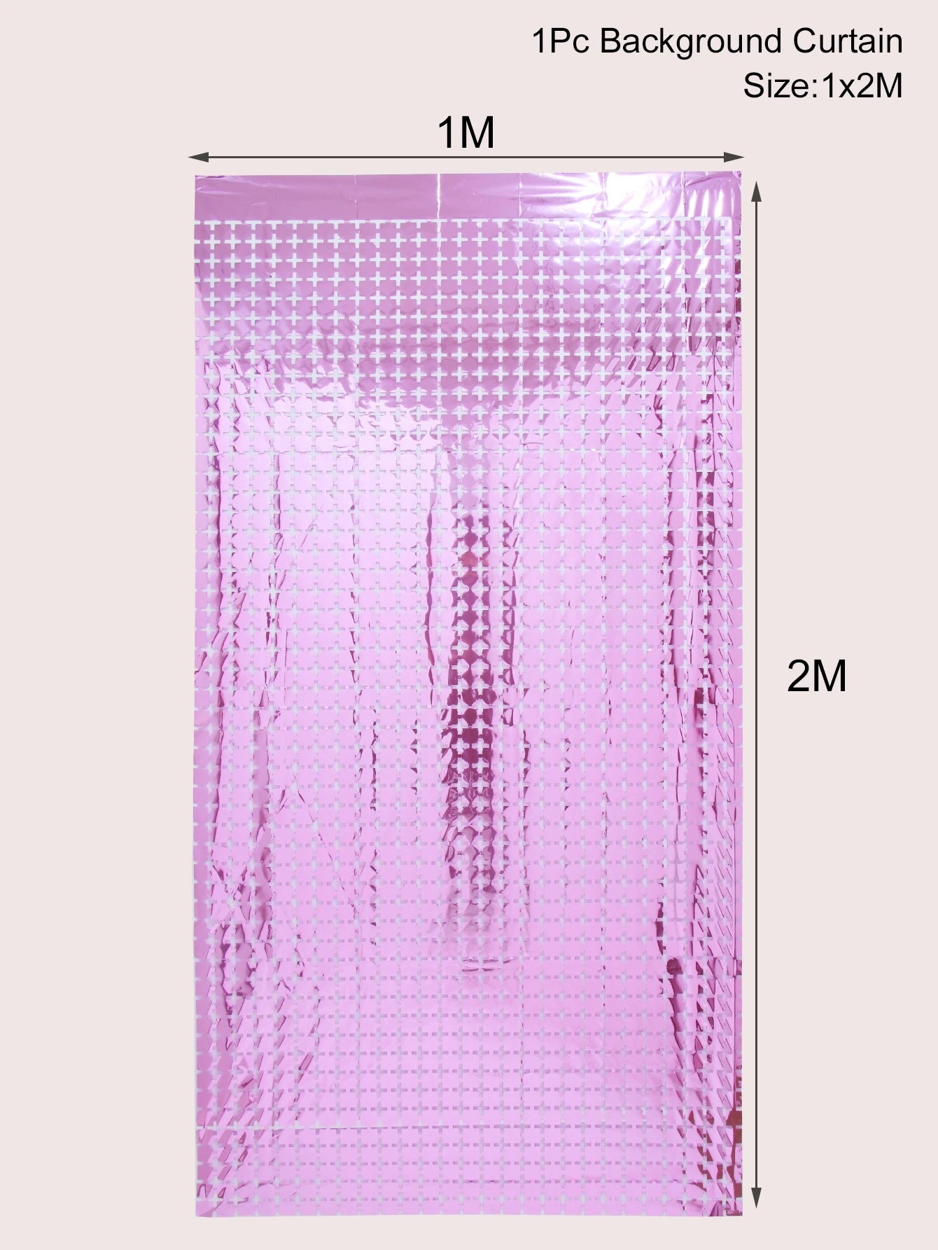2M Birthday Party Decoration Sequin Backdrop Curtain