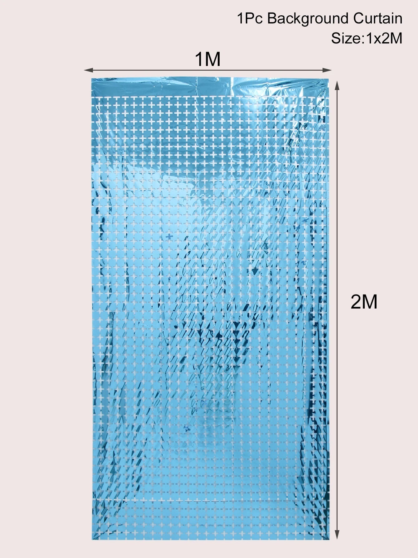 2M Birthday Party Decoration Sequin Backdrop Curtain
