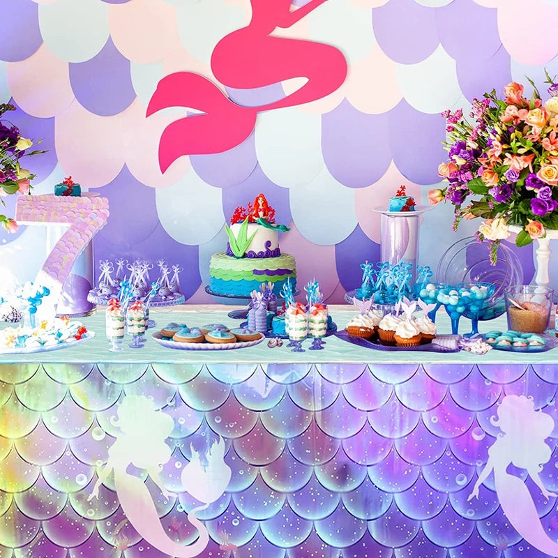 Mermaid Iridescence Plastic Table cloths