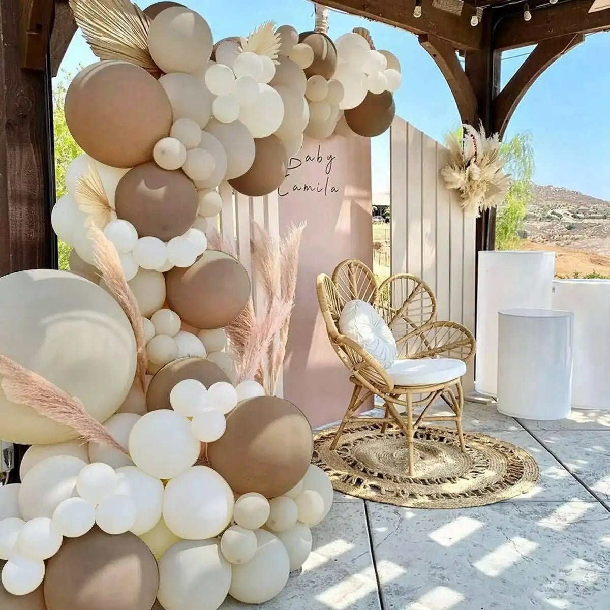 Coffee Brown Balloon Garland Arch Kit