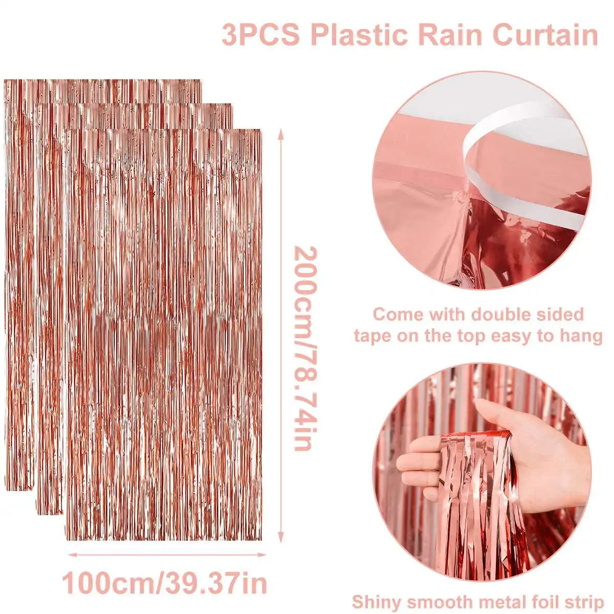 2M Birthday Party Decoration Sequin Backdrop Curtain