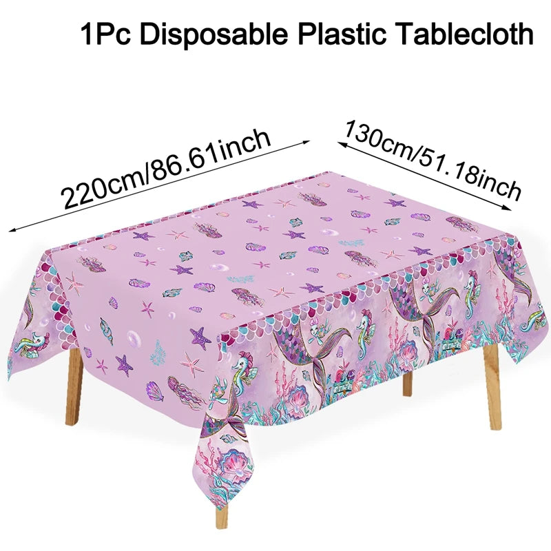 Mermaid Iridescence Plastic Table cloths