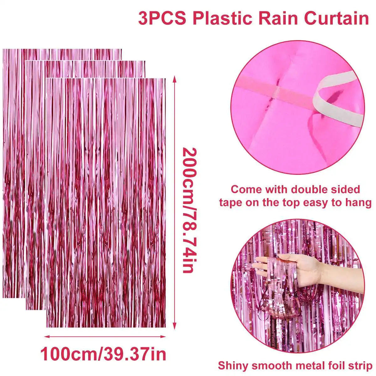 2M Birthday Party Decoration Sequin Backdrop Curtain