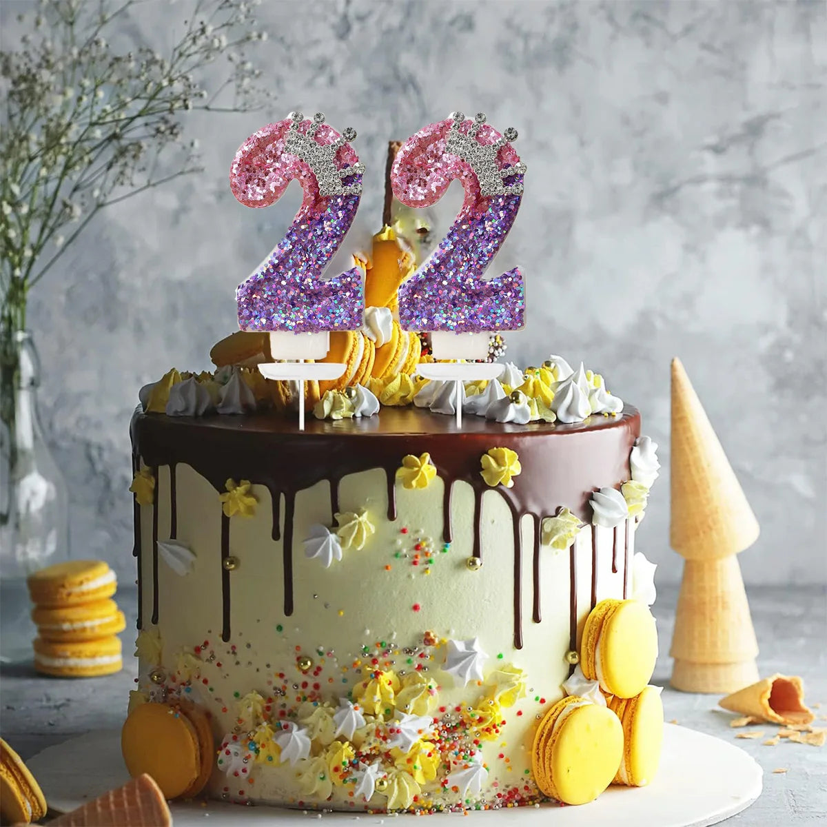 Birthday Number Purple Candles