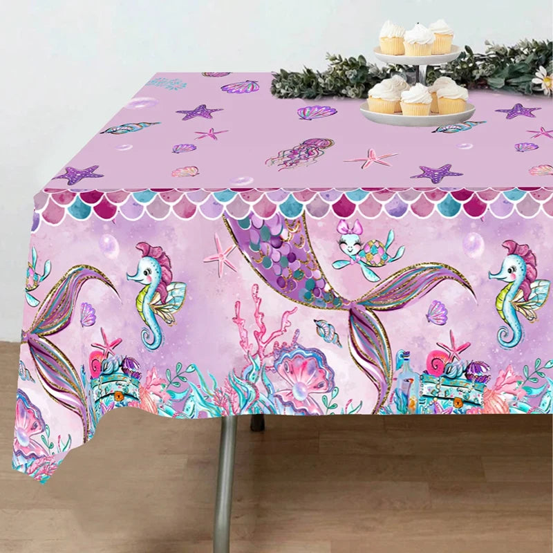 Mermaid Iridescence Plastic Table cloths