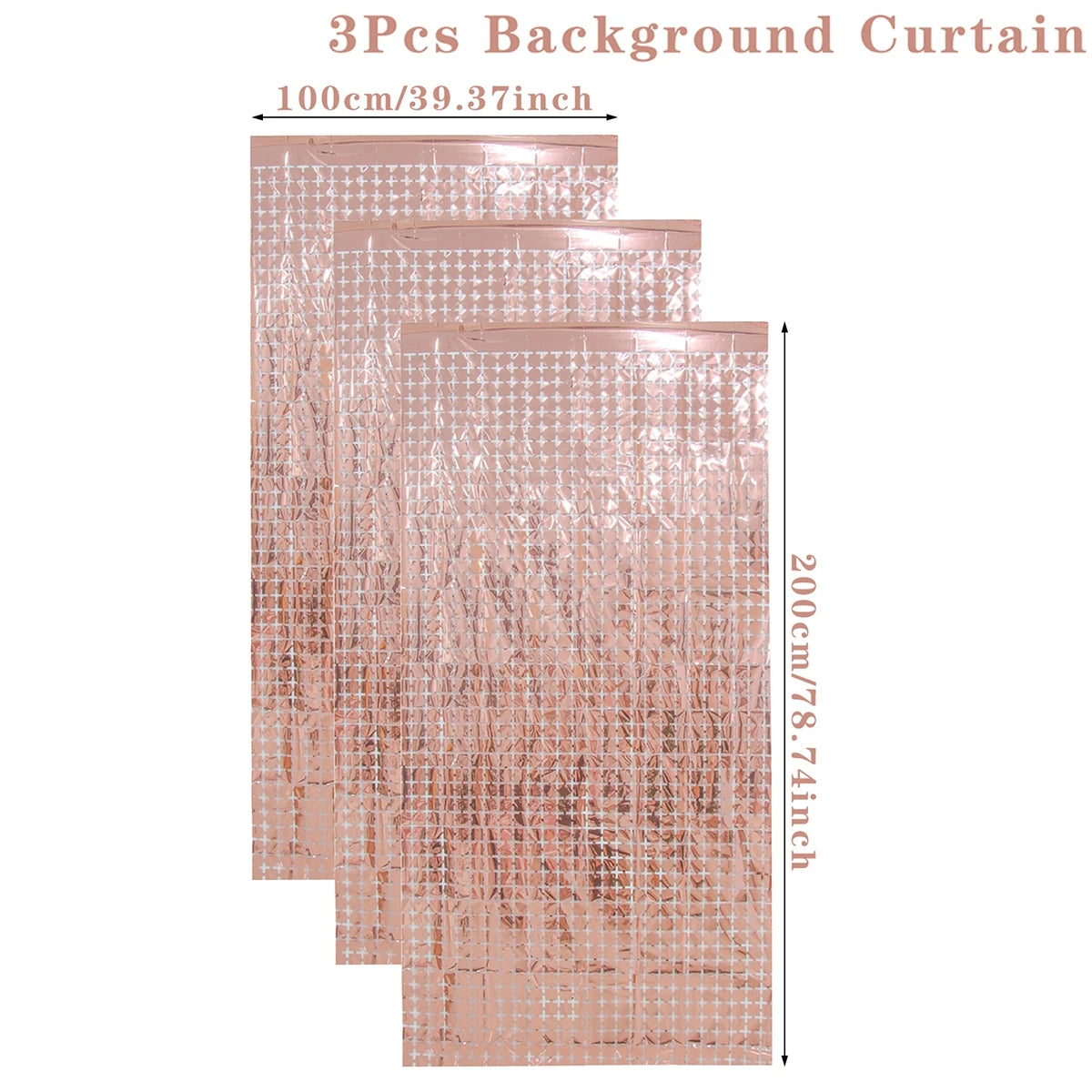 2M Birthday Party Decoration Sequin Backdrop Curtain