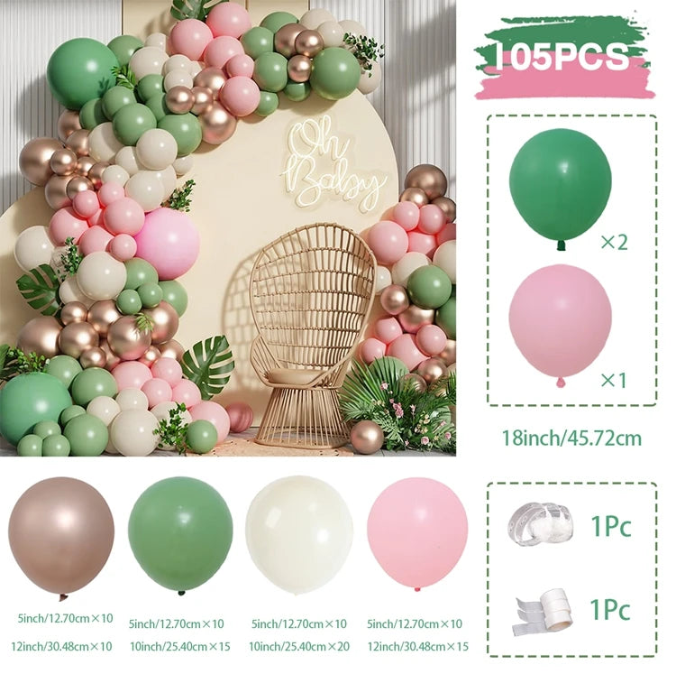 Jungle Safari Party Garland Arch Balloon Kit