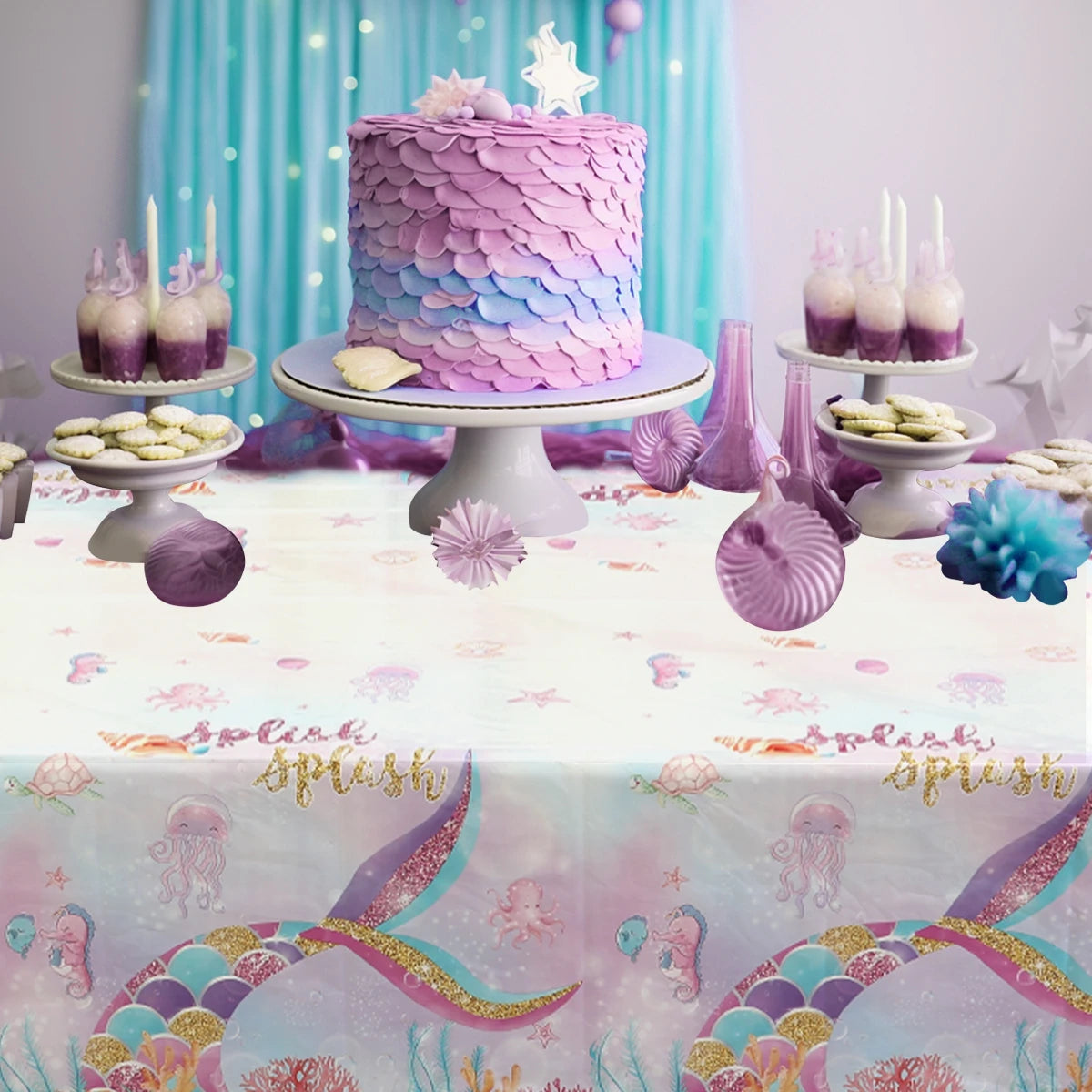 Mermaid Iridescence Plastic Table cloths