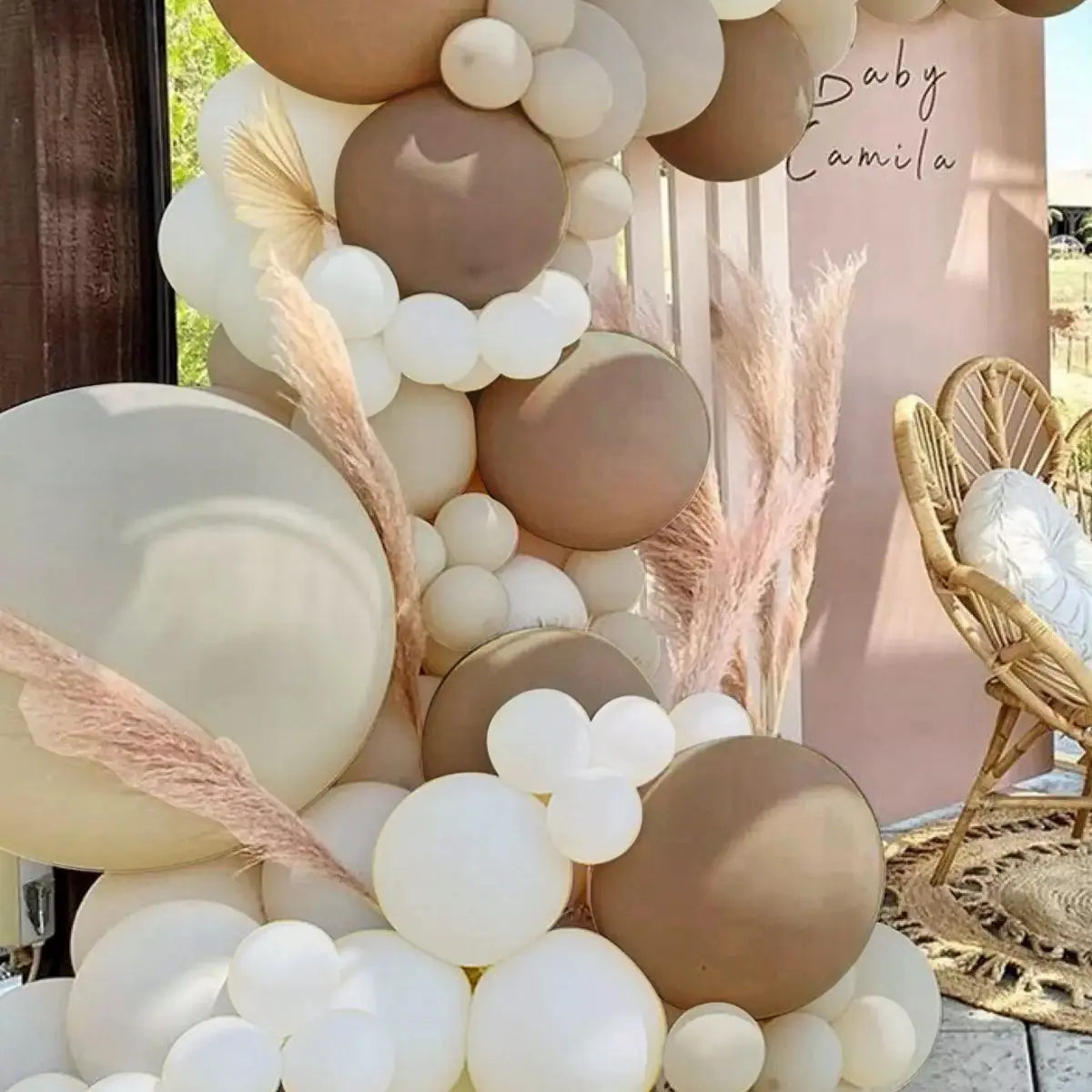 Coffee Brown Balloon Garland Arch Kit