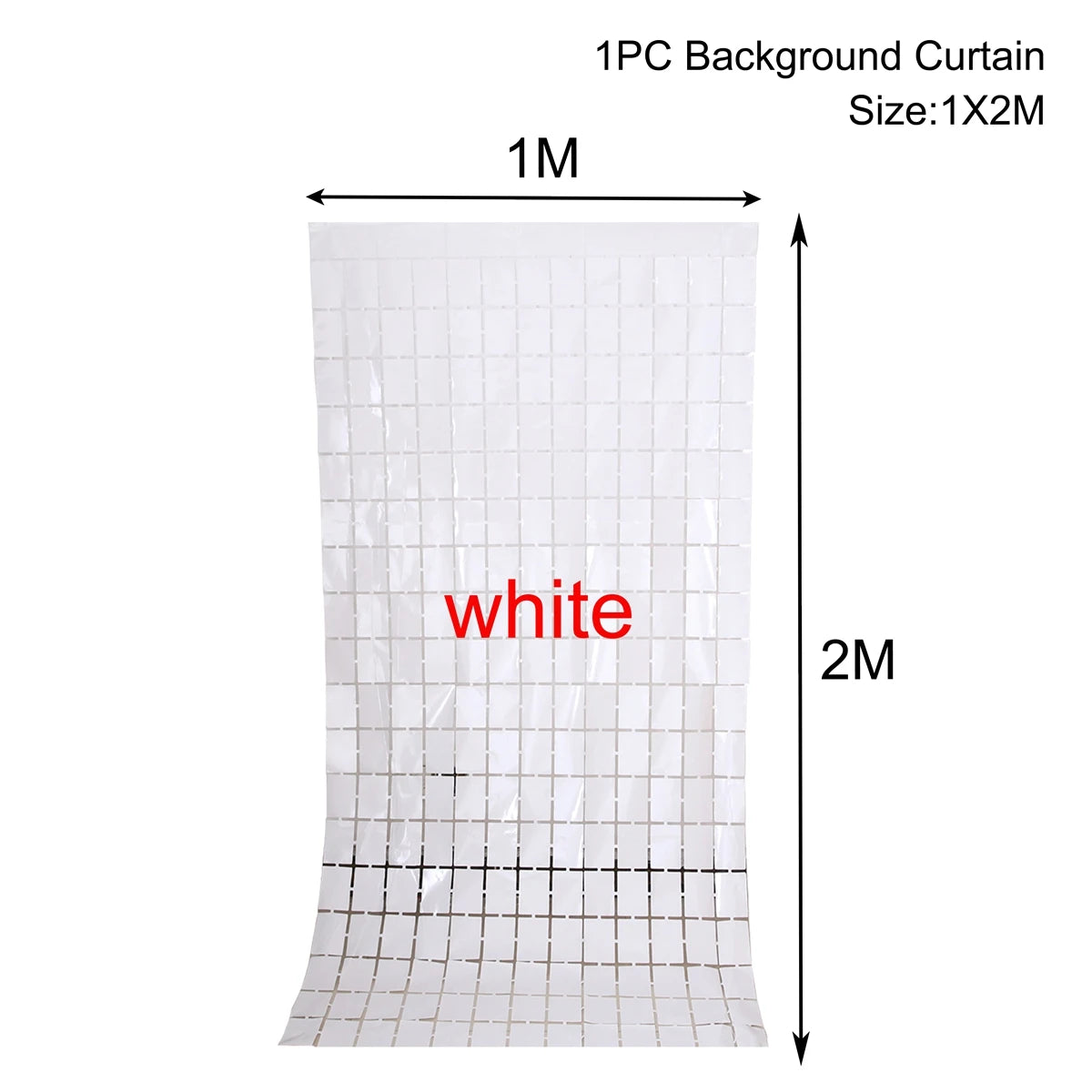 2M Birthday Party Decoration Sequin Backdrop Curtain