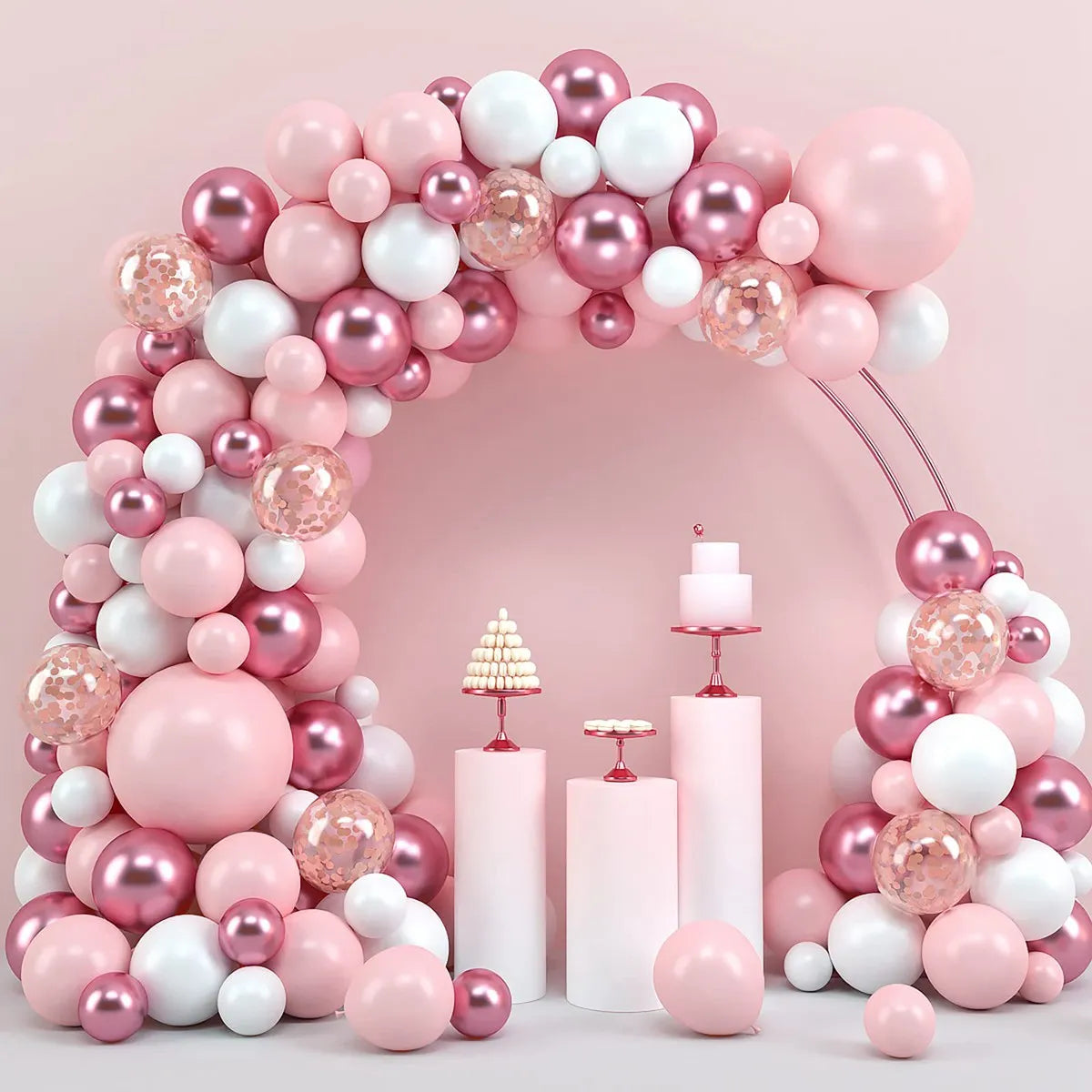 Pink Balloon Garland Arch Kit Birthday Party Decoration