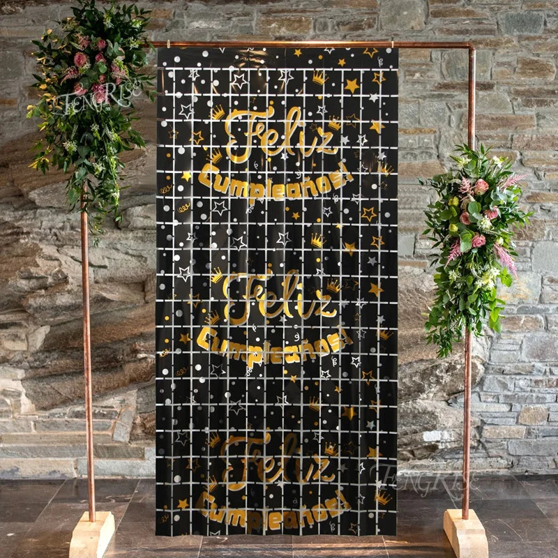 2M Birthday Party Decoration Sequin Backdrop Curtain