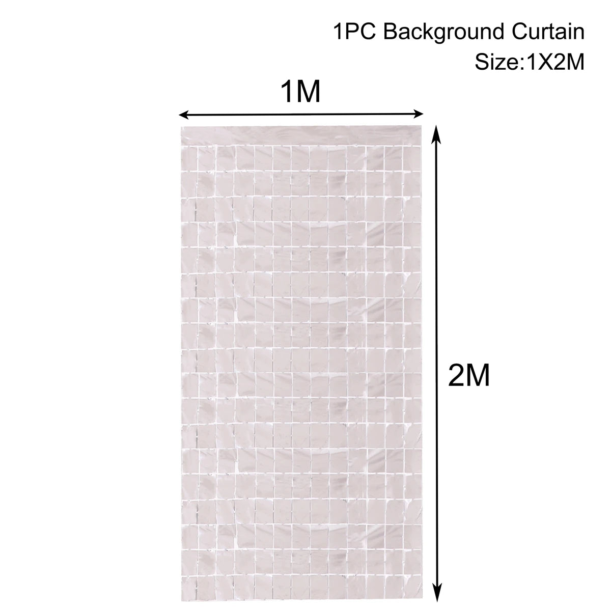 2M Birthday Party Decoration Sequin Backdrop Curtain