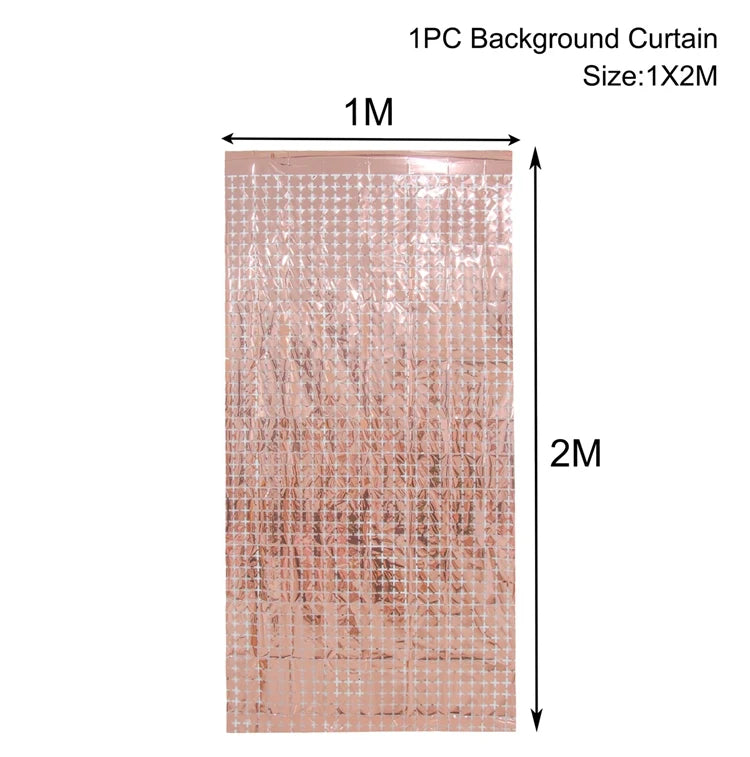 2M Birthday Party Decoration Sequin Backdrop Curtain
