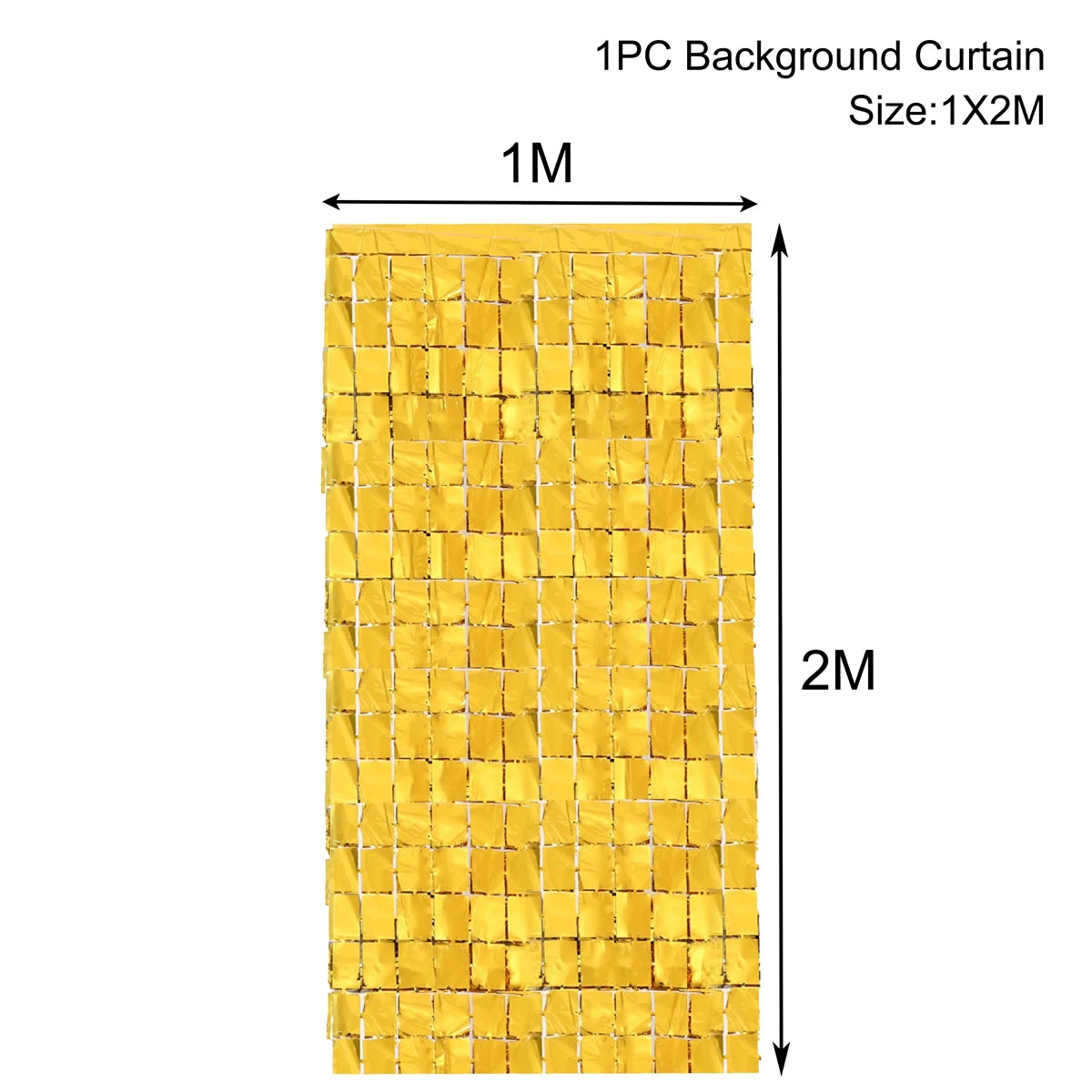 2M Birthday Party Decoration Sequin Backdrop Curtain