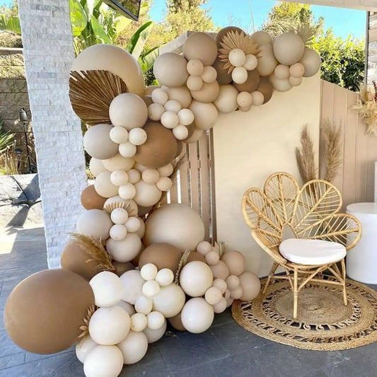 Coffee Brown Balloon Garland Arch Kit