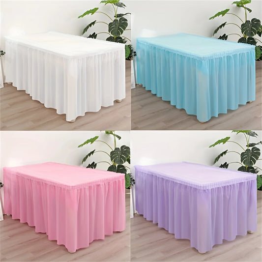 2pcs Table Covers With Long Skirting For Party