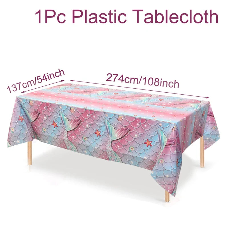 Mermaid Iridescence Plastic Table cloths