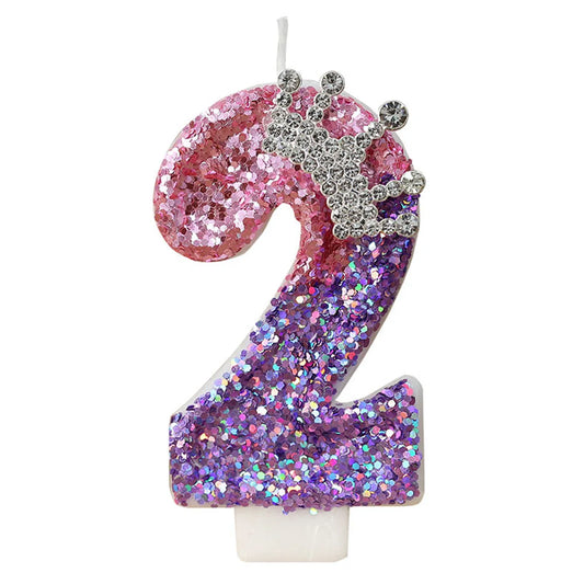 Birthday Number Purple Candles