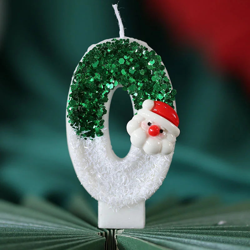 Green Birthday Candle Decoration Numbers