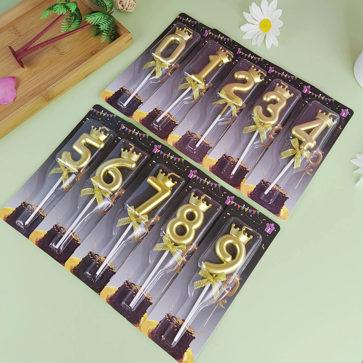 Golden Crown Bowknot Digital Candle