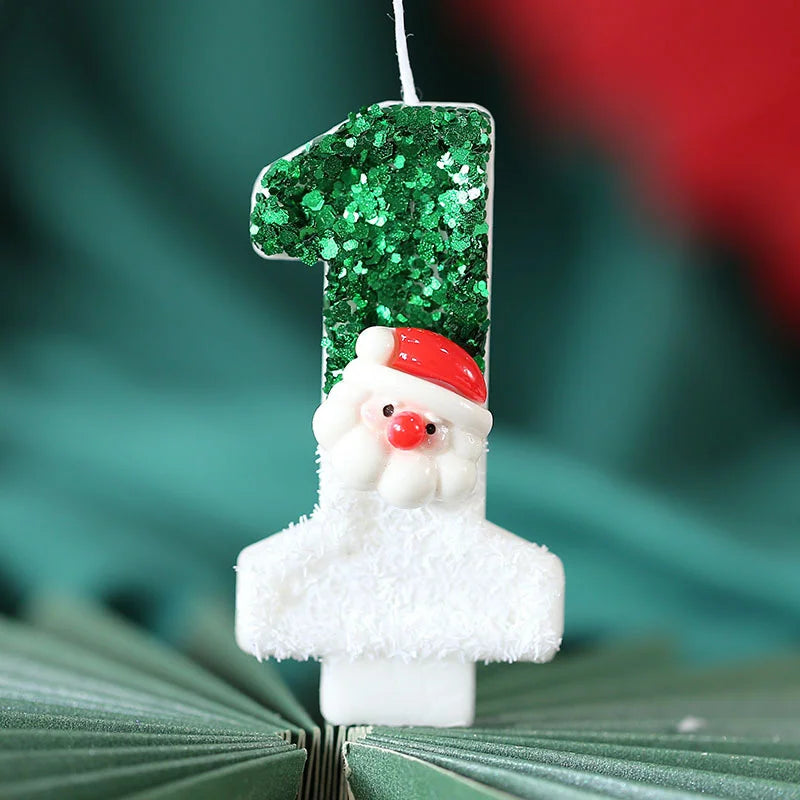 Green Birthday Candle Decoration Numbers