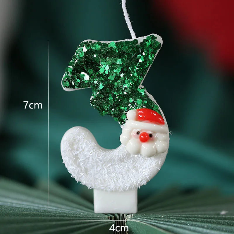 Green Birthday Candle Decoration Numbers