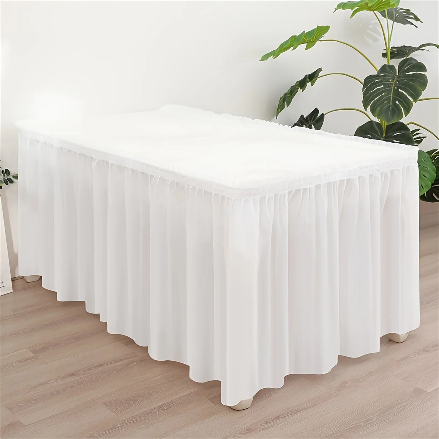 2pcs Table Covers With Long Skirting For Party