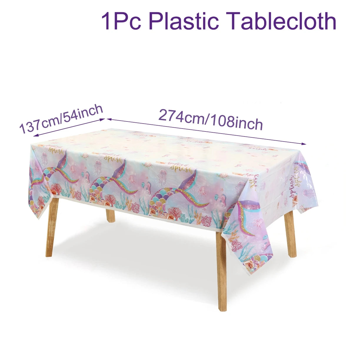 Mermaid Iridescence Plastic Table cloths