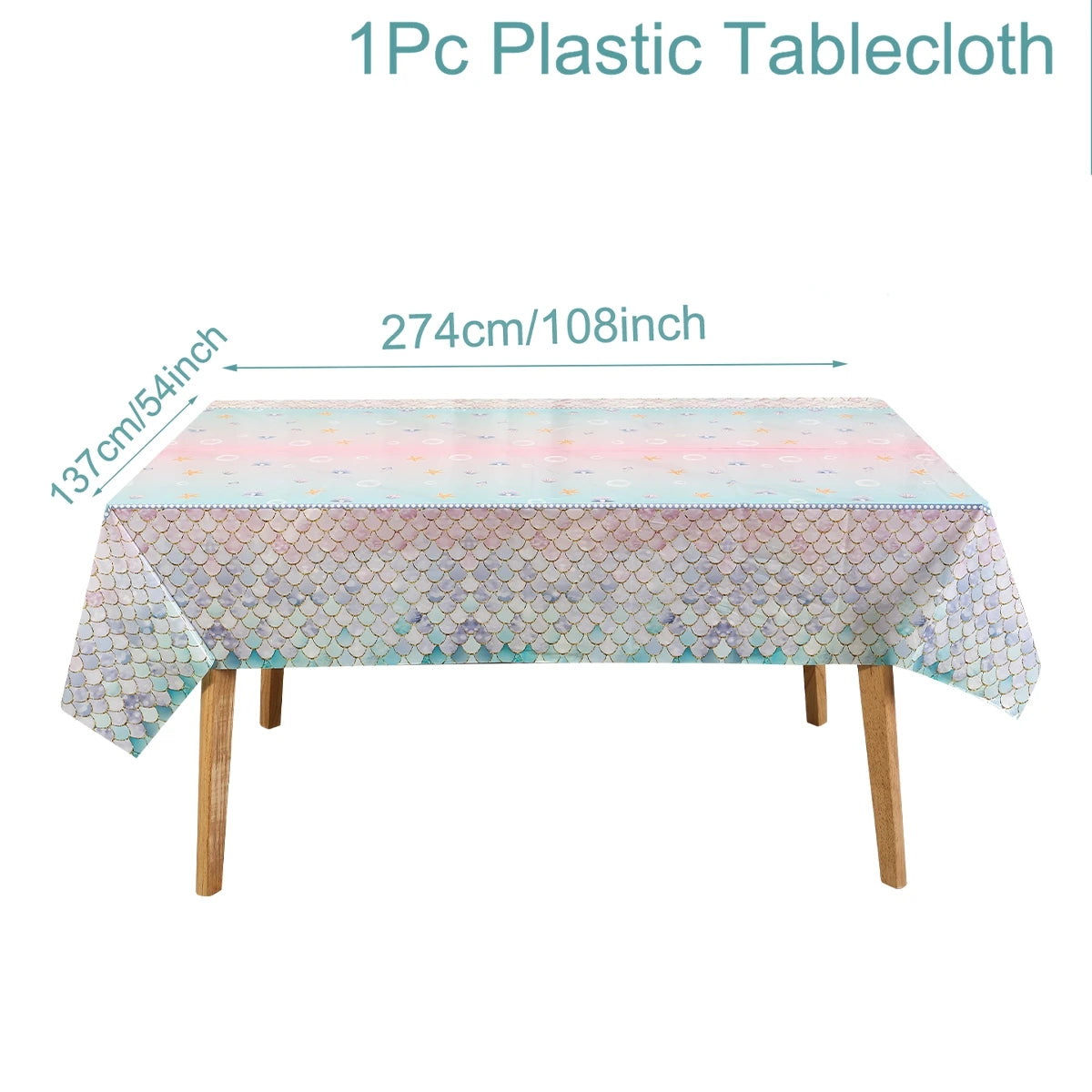 Mermaid Iridescence Plastic Table cloths