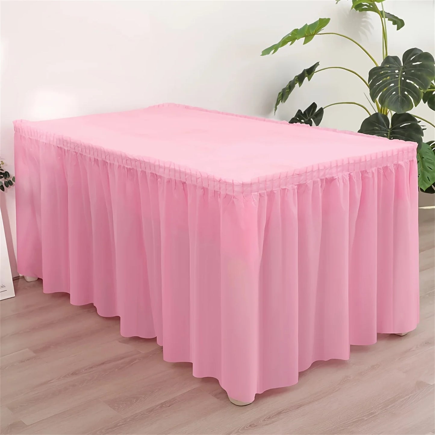 2pcs Table Covers With Long Skirting For Party