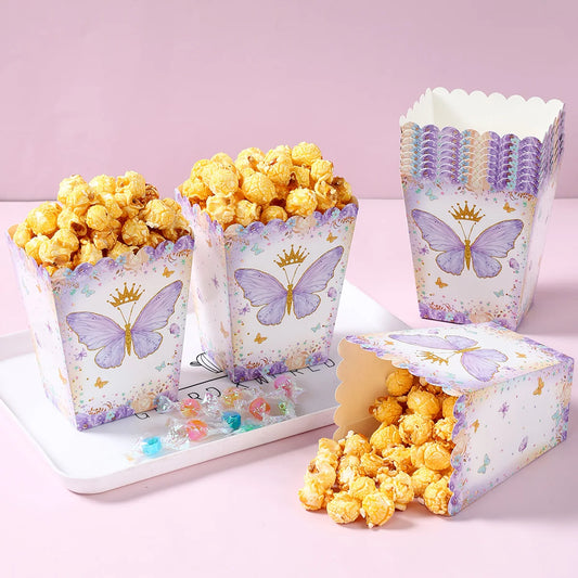 Butterfly Theme Party Popcorn Boxes