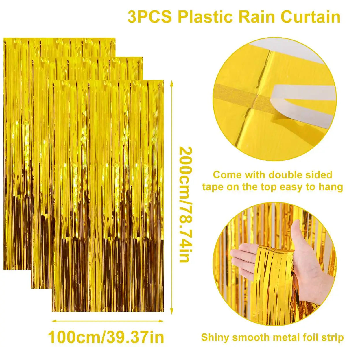 2M Birthday Party Decoration Sequin Backdrop Curtain