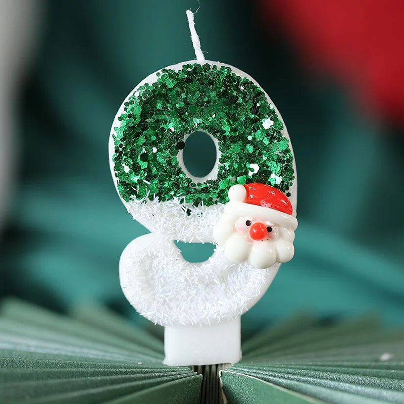 Green Birthday Candle Decoration Numbers